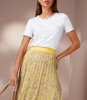 Shirt mit Steinchen-Verzierung ecru