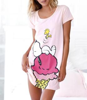 Sleepshirt mit Snoopy-Motiv rosa