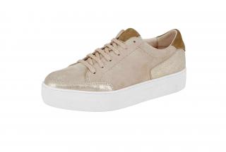 Sneaker beige-goldfarben