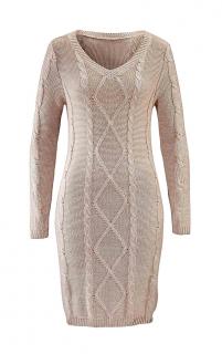 Strickkleid beige