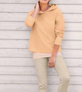 Sweatshirt mit Kapuze apricot