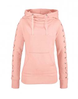 Sweatshirt mit Schnürung rosa