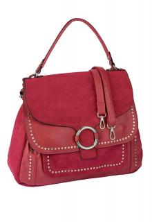 Tasche mit Nieten rot