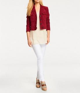 Velourslederjacke rot