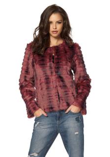 Webpelzjacke bordeaux