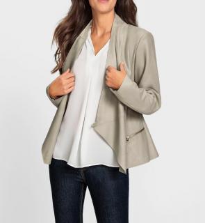 Ziegen-Nappaleder-Jacke sesam