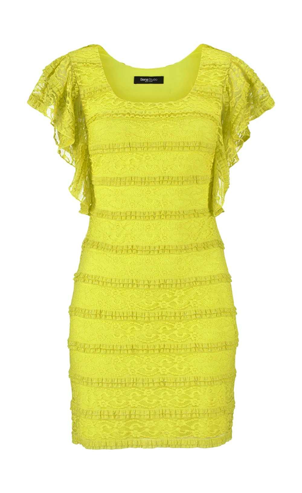 Marken-Spitzenkleid limone | Kleider | Outlet Mode-Shop