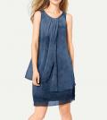  Designer-Chiffonkleid blue Gr. 44