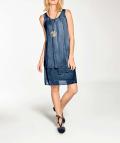  Designer-Chiffonkleid blue Gr. 44