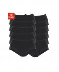 10er-Pack-Taillenslip schwarz