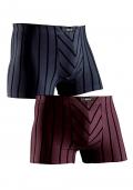 2-Tlg.Herren-Boxershorts blau+bordeaux