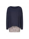2-Tlg.-Shirt-Set marine-altrosa-bedruckt