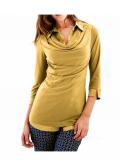 2-in-1-Blusenshirt senfgelb