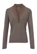 2-in-1-Pullover taupe