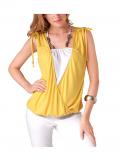 2-in-1-Shirt gelb-weiß