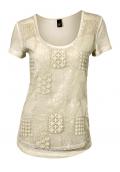 2-in-1 Shirt mit Pailletten natur