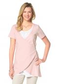 2-in-1 Shirt rosé-weiß