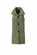 2-in-1-Stepp-Longweste mitStehkragen khaki