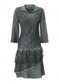 2 tlg. Designer-Kleid tannengrün