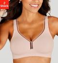 2er-Pack-T-Shirt-BH ohne Bügel rosa + weiß