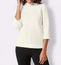 3/4-Ärmeln-Pullover mit Stehkragen ecru