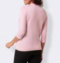 3/4-Ärmeln-Pullover mit Stehkragen rosé