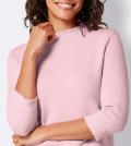 3/4-Ärmeln-Pullover mit Stehkragen rosé