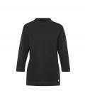3/4-Ärmeln-Pullover mit Stehkragen schwarz
