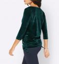 3/4-Arm-Samtshirt petrol