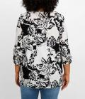 3/4-Arm-Shirt-Tunika ecru-schwarz