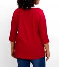 3/4-Arm-Shirt rot-weiß