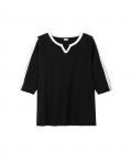 3/4-Arm-Shirt schwarz-weiß