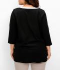 3/4-Arm-Shirt schwarz-weiß