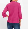 3/4 Arm-Stehkragenpullover fuchsia