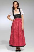 3 Tlg. Dirndl schwarz-rot Gr. 38