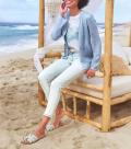 5-Pocket-Jeans mit Perlen blue-bleached