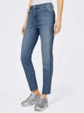 5-Pocket-Jeans mitZierkette blue-stone-washed