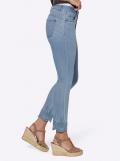 7/8-Jeans mit Lochstickereien blue-bleached