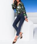 7/8-Jeans mit Zierknöpfen dark blue used