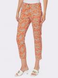 7/8-Stretch-Druckhose beige-orange
