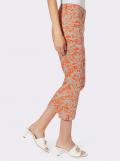 7/8-Stretch-Druckhose beige-orange