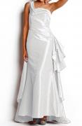 Abendkleid mit Schleppe creme Gr. 36