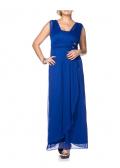 Abendkleid mit Strass royalblau