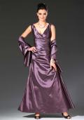 Abendkleid und Stola mauve