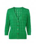 Ajourstrickjacke grasgrün