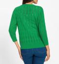 Ajourstrickjacke grasgrün