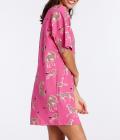 Allover-Animalprint-Sleepshirt pink-gemustert