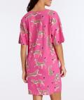 Allover-Animalprint-Sleepshirt pink-gemustert
