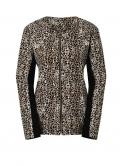 Animalprint-Jerseyjacke cognac-schwarz