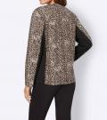 Animalprint-Jerseyjacke cognac-schwarz